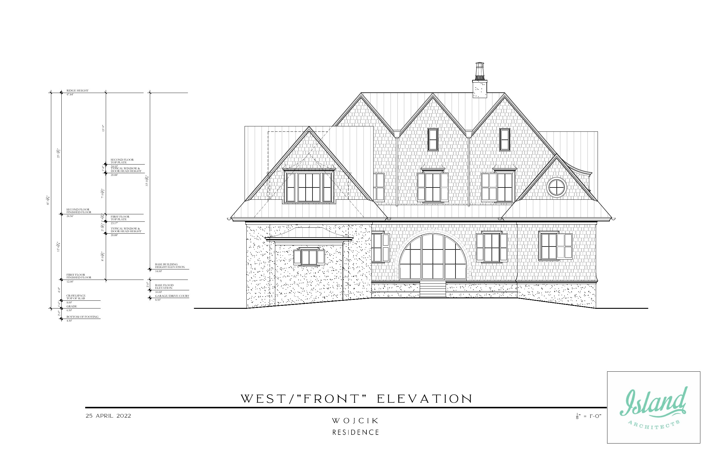 Cassique Design Study — Front Elevation